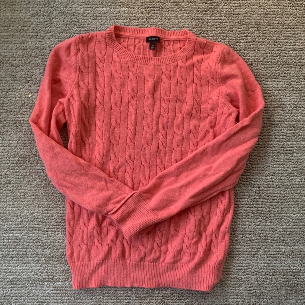 Talbots cable knit sweater size medium